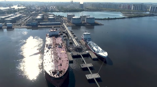 Пецярбургскі нафтавы тэрмінал. Фота: oilterminal.ru Пецярбургскі нафтавы тэрмінал. Фота: oilterminal.ru