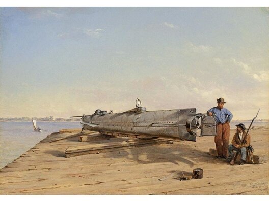 Падводная лодка «Ханлі». Конрад Чапман, 1864 Падводная лодка «Ханлі». Конрад Чапман, 1864