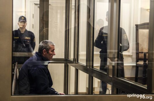 Віктар Паўлаў у судзе. Фота: праваабарончы цэнтр «Вясна» Віктар Паўлаў у судзе. Фота: праваабарончы цэнтр «Вясна»