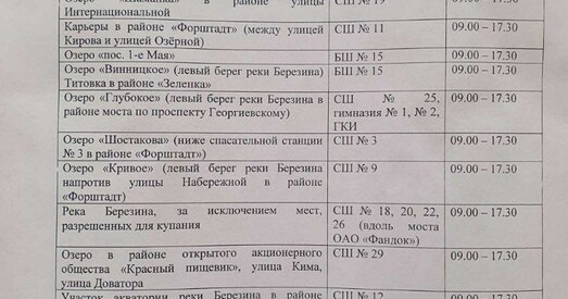 У Бабруйску педагогаў адправілі патруляваць пляжы