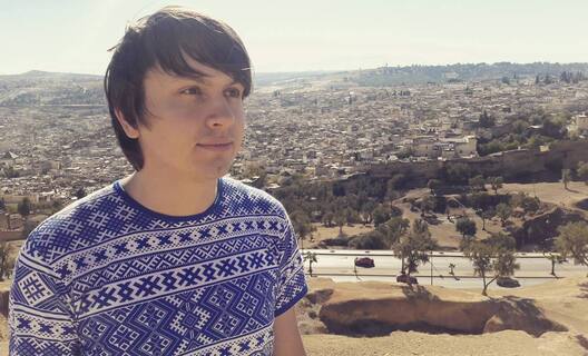 Ягор Марціновіч падчас падарожжа ў Марока, 2017 год Ягор Марціновіч падчас падарожжа ў Марока, 2017 год