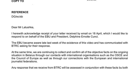 EBU патрабуе ад Белтэлерадыёкампаніі тлумачэнняў за дэманстрацыю здзекаў над людзьмі.