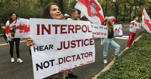 Беларусы Францыі зладзілі 3 кастрычніка пікет каля штаб-кватэры Інтэрпола