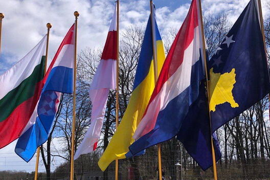 Бел-чырвона белы сцяг на афіцыйнай цырымоніі ўнашанавання памяці ахвяр канцлагераў у Бухенвальдзе Бел-чырвона белы сцяг на афіцыйнай цырымоніі ўнашанавання памяці ахвяр канцлагераў у Бухенвальдзе