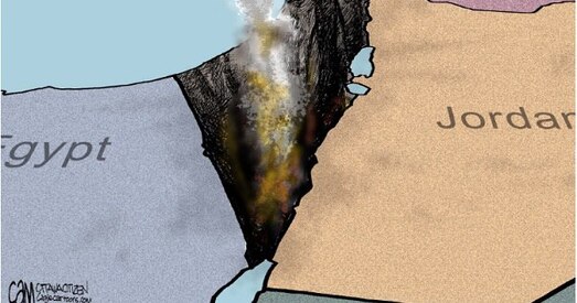 Ізраіль супраць Ірана ў карыкатурах