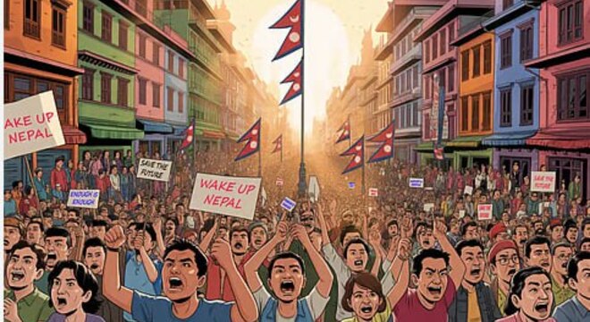 Пратэсты моладзі ў Непале ў карыкатурах Першая рэвалюцыя пакалення Z. Дасье ў карыкатурах