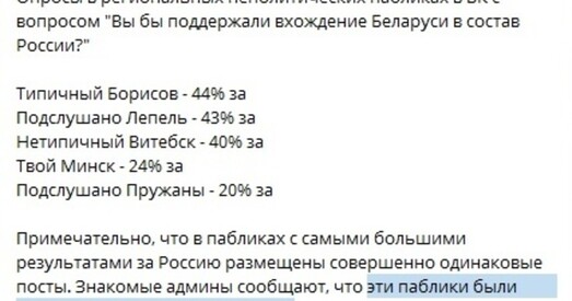 Ці скупляюць расіяне беларускія паблікі?