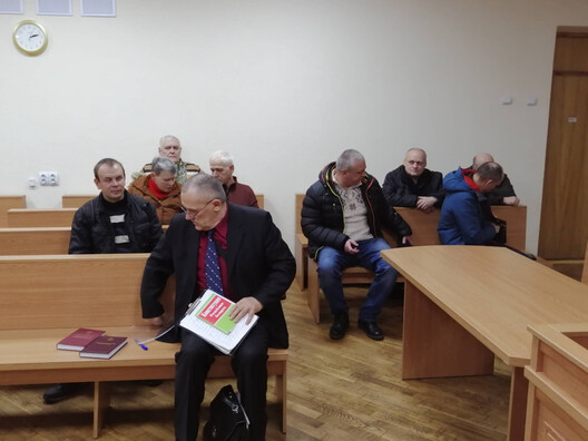 Суд над Мікалаем Салянікам 23 снежня. Фота "Гарадзенскай Вясны" Суд над Мікалаем Салянікам 23 снежня. Фота "Гарадзенскай Вясны"