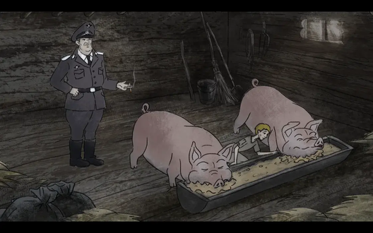 Кадр з мультфільма "Мемарыяльныя комплексы Беларусі" / РУП "Беларусьфільм" Кадр з мультфільма "Мемарыяльныя комплексы Беларусі" / РУП "Беларусьфільм"