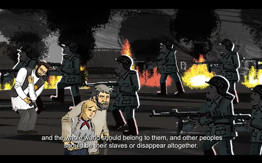 Кадр з мультфільма "Дзяржаўныя сімвалы Рэспублікі Беларусь. Календар святаў" / РУП "Беларусьфільм" Кадр з мультфільма "Дзяржаўныя сімвалы Рэспублікі Беларусь. Календар святаў" / РУП "Беларусьфільм"