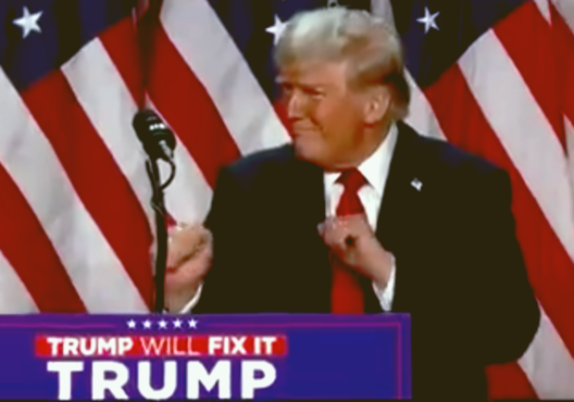 Танец Трампа. Скрыншот з відэа Танец Трампа. Скрыншот з відэа