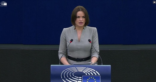 Святлана Ціханоўская заклікала Еўропу да больш рашучых дзеянняў у дачыненні да рэжыму Лукашэнкі