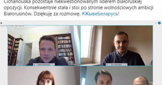 Мэр Варшавы: Святлана Ціханоўская застаецца бясспрэчным лідарам беларускай апазіцыі