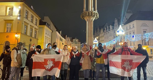 «Рукі прэч ад Беларусі!» — акцыя ва Уроцлаве