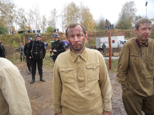 Віктар Качан на здымках фільма «Паляванне на гаўляйтара», 2011 год Віктар Качан на здымках фільма «Паляванне на гаўляйтара», 2011 год