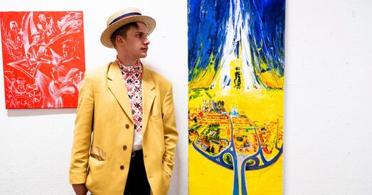 Мастак з Гродна адкрыў выставу ў Варшаве