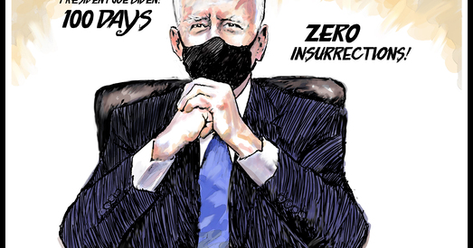 Дасье ў карыкатурах. Сто дзён прэзідэнцтва Байдэна