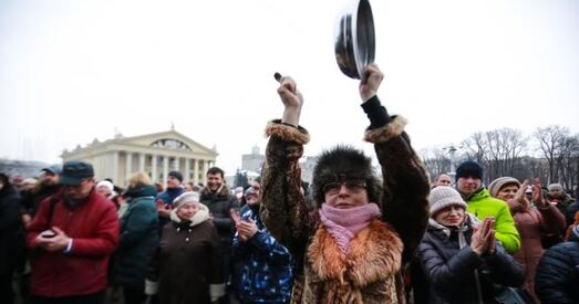 Мітынг прадпрымальнікаў у Мінску (ужывую)