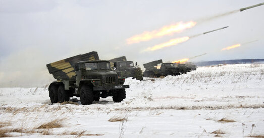 На поўдні Расіі пачаліся буйныя артылерыйскія вучэнні