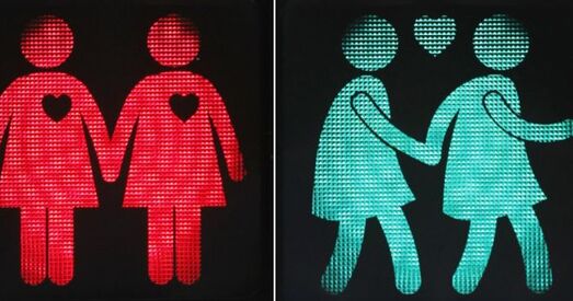 Аўстрыя. Горад Лінц развітваецца з гей-святлафорамі