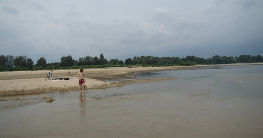 Анамальна нізкі ўзровень вод Віслы ў Варшаве