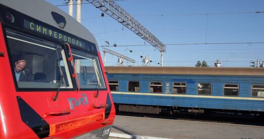 Цягнікі з Беларусі ў Крым адмяняюцца