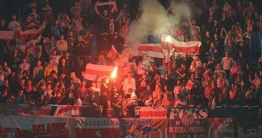 «Дэфіцыт нацыянальнай ідэі і мала афіцыйных сцягоў». Шуневіч і Румас пагаварылі пра футбол