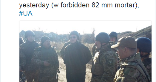 Кіраўнік МЗС Літвы патрапіў пад абстрэл на Данбасе