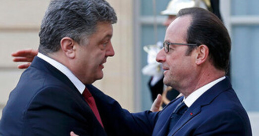 Меркель, Аланд і Парашэнка правялі сустрэчу перад маршам