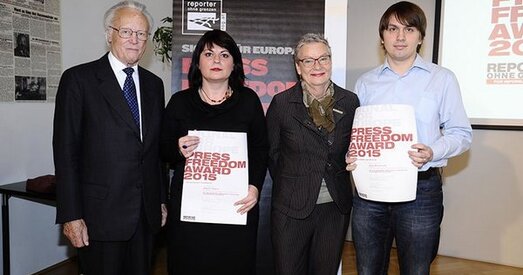 Беларускія журналісты сталі лаўрэатамі прэміі "Свабода прэсы" арганізацыі "Рэпарцёры без межаў"