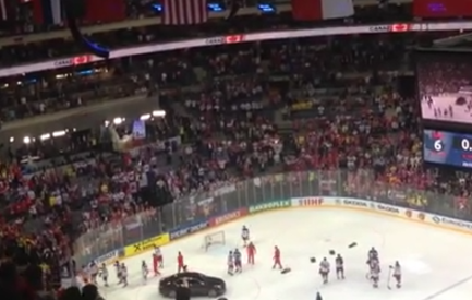 Скандал пасля гульні: зборная Расіі сышла з лёду, не паслухаўшы канадскі гімн