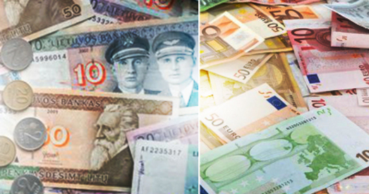 Літва пераходзіць на еўра