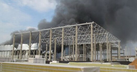 У Смалявічах на будоўлі «Алмі» адбыўся выбух і пажар