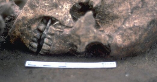 Жыхар Брытаніі III-IV стагоддзяў быў пахаваны з каменем у роце