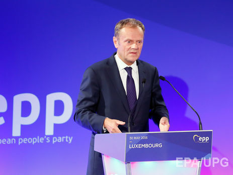 Туск перасцерагае брытанцаў ад выхаду з ЕС. Фота: ЕРА Туск перасцерагае брытанцаў ад выхаду з ЕС. Фота: ЕРА