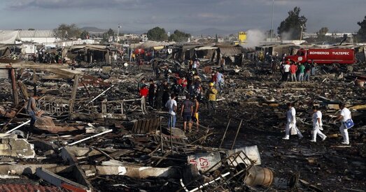 У Мексіцы на рынку ўзарваліся 300 тон феерверкаў