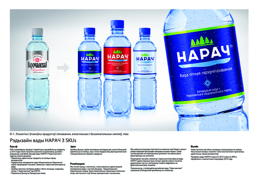 Этыкетка і ўпакоўка прадуктаў сілкавання, алкагольных і безалкагольных напояў, піва  3 месца. Рэдызайн вады “Нарач”. Аўтар: Рэкламнае агенцтва Ad Astra Riga Этыкетка і ўпакоўка прадуктаў сілкавання, алкагольных і безалкагольных напояў, піва  3 месца. Рэдызайн вады “Нарач”. Аўтар: Рэкламнае агенцтва Ad Astra Riga