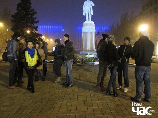 Данецк, першыя дні Майдану (Сашко другі справа) Данецк, першыя дні Майдану (Сашко другі справа)