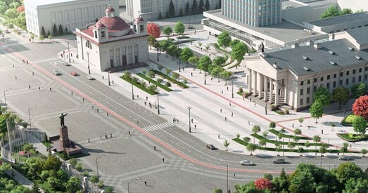 Гомельскія студэнты-архітэктары стварылі 3D-праект рэканструкцыі плошчы Леніна