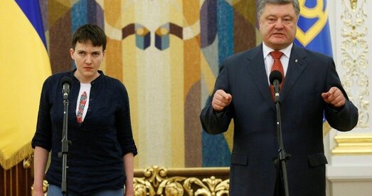 Парашэнка пракаментаваў перамовы, якія Саўчанка правяла ў Мінску