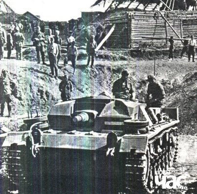 З дапамогай Штурмавых гармат "Шцюг" немцы знішчалі савецкія ДАКі З дапамогай Штурмавых гармат "Шцюг" немцы знішчалі савецкія ДАКі