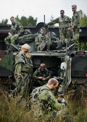 Шведскія жаўнеры на вучэннях Шведскія жаўнеры на вучэннях